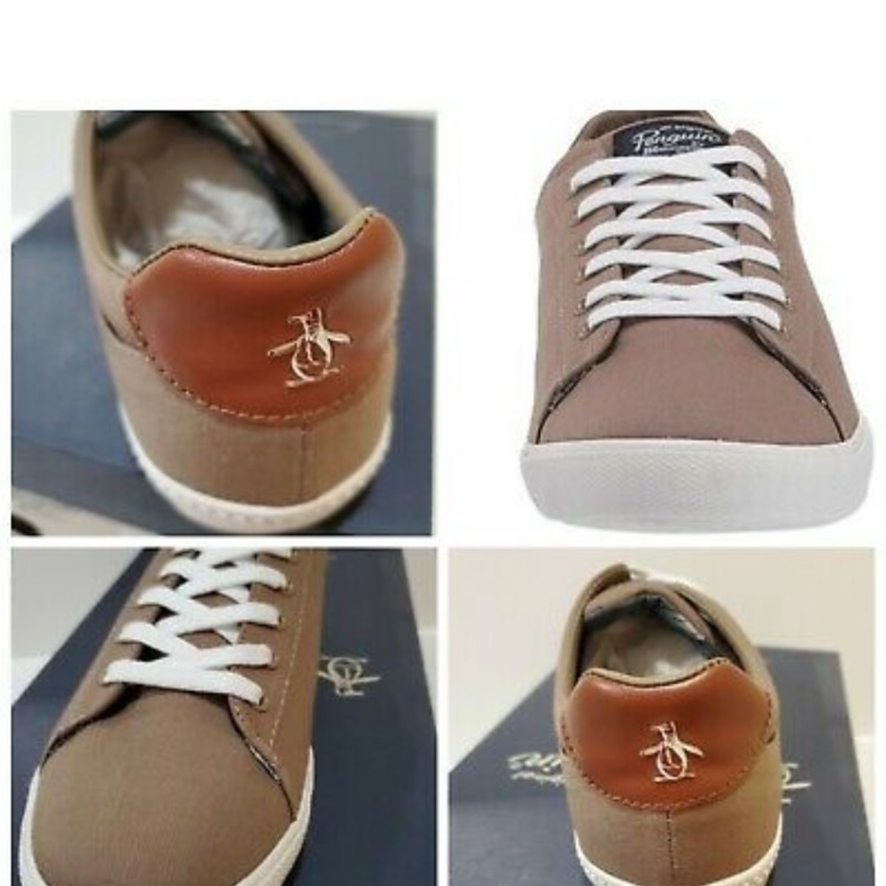 Dark khaki Original Penguin Canvas lace ups